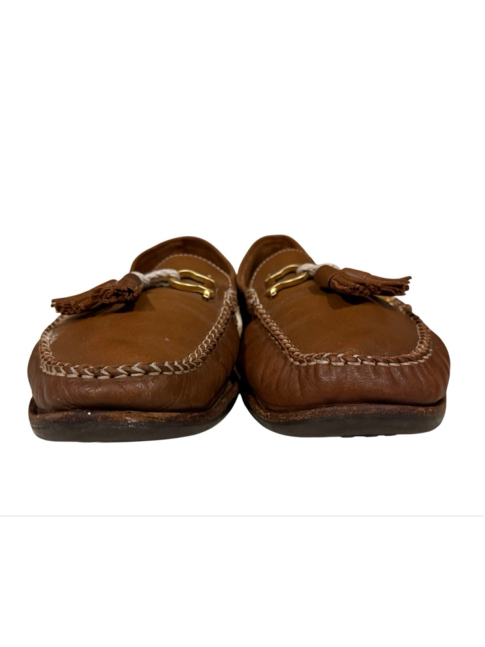 Bally Men’s Kaftan Brown Leather Horsebit Tassel Loafers Made in Italy Sz 11 - Picture 4 of 10